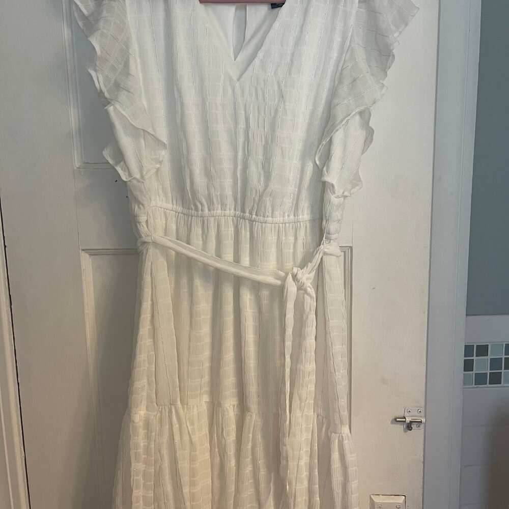 DKNY White Wrap Dress